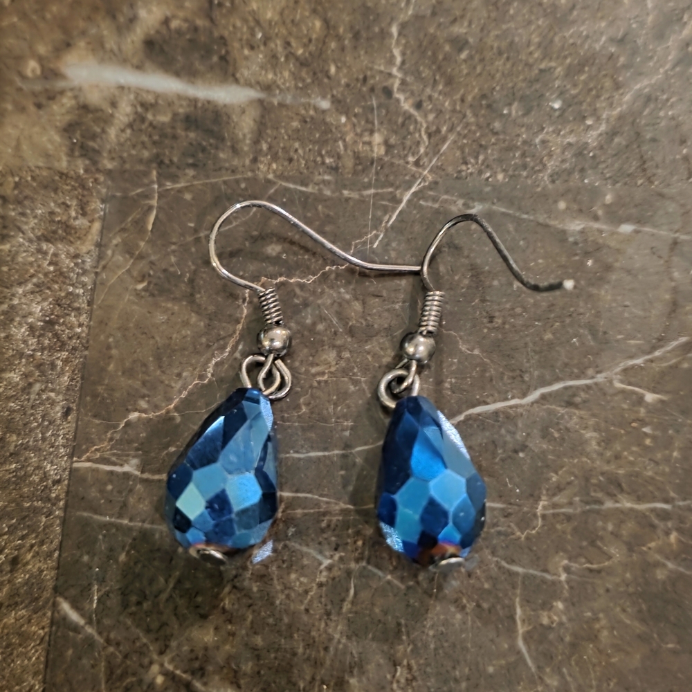 Elegant Blue Teardrop Earrings By Brighton
